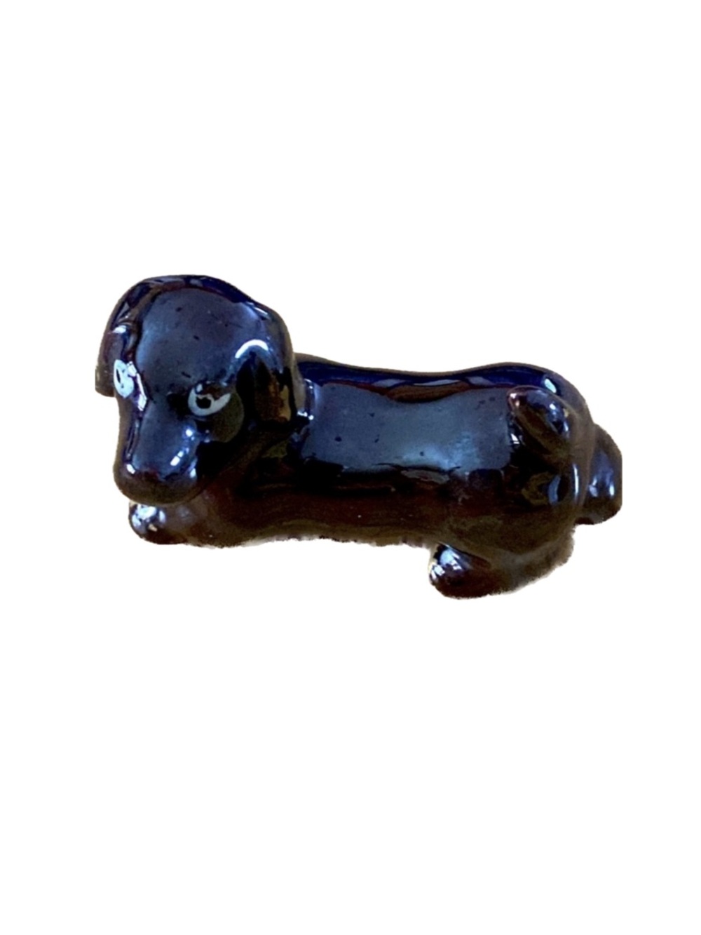 Antique ceramic dachshund wiener dog looking puppy dog